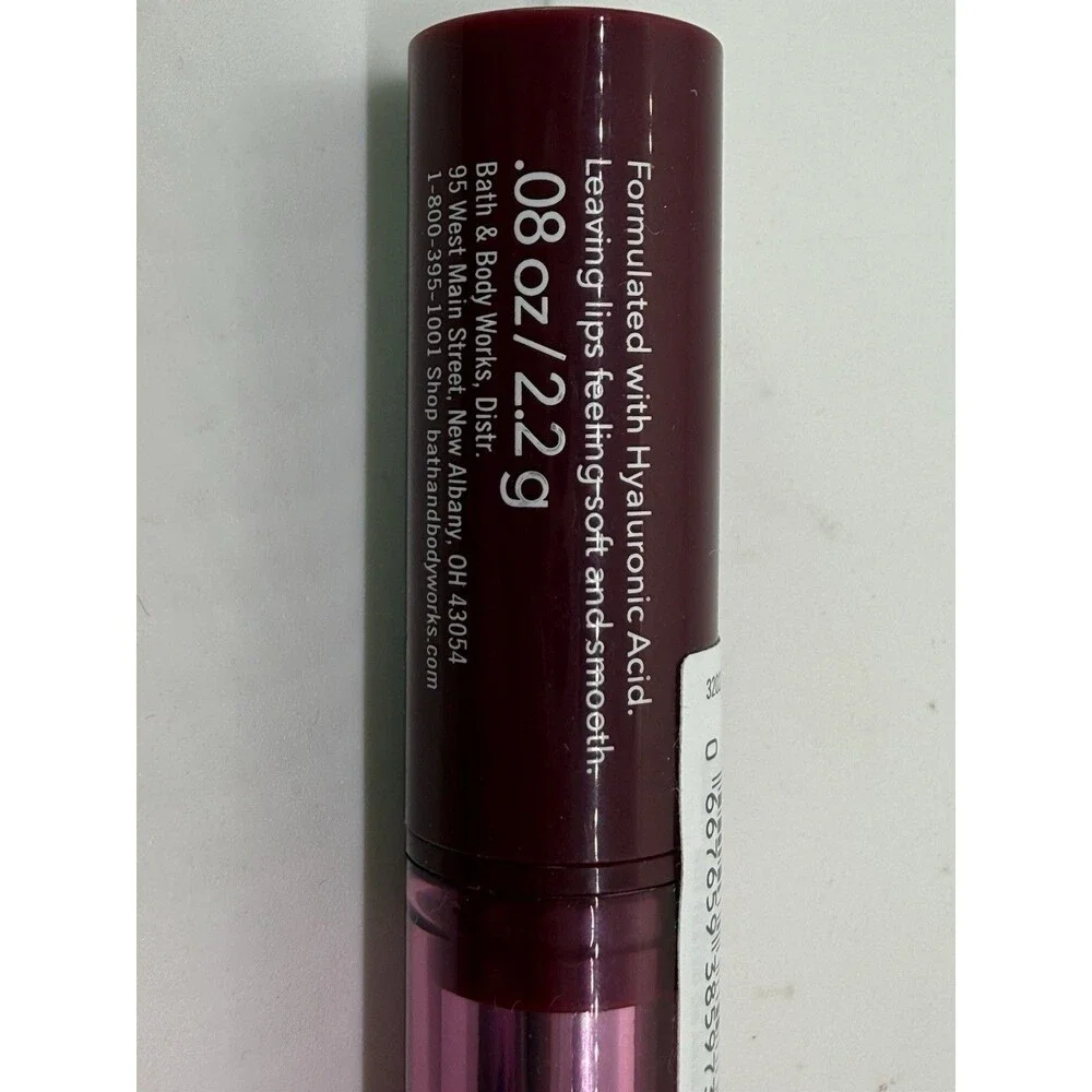 Bath & Body Works Lip Tint Stick Deep Berry New w/ Mirror Lipstick Case Set‎